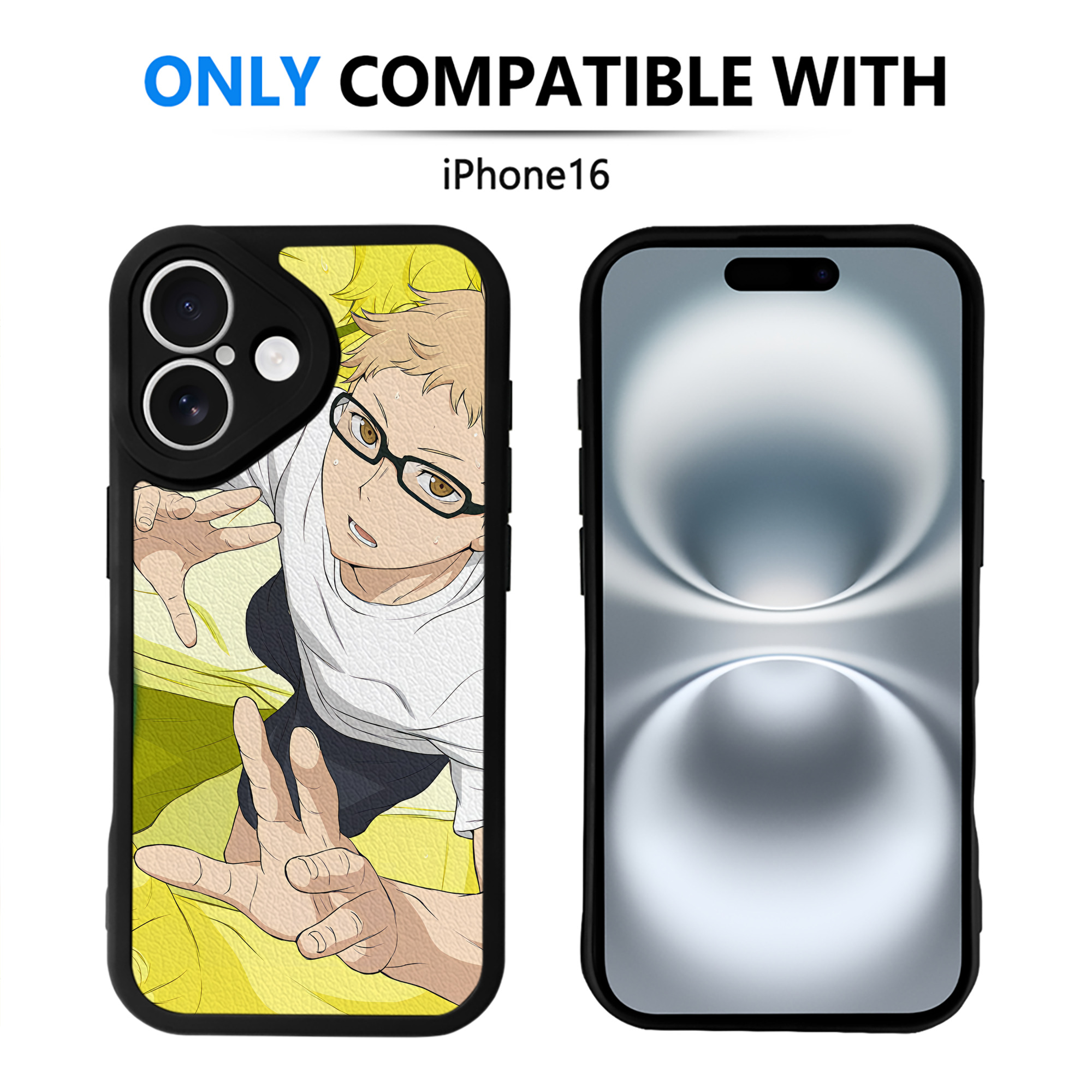 （画像用） ハイキュー!! Haikyu!! 【iPhone 16シリーズ対応】シリコンスマホケース（レザー調） 材質：シリコン